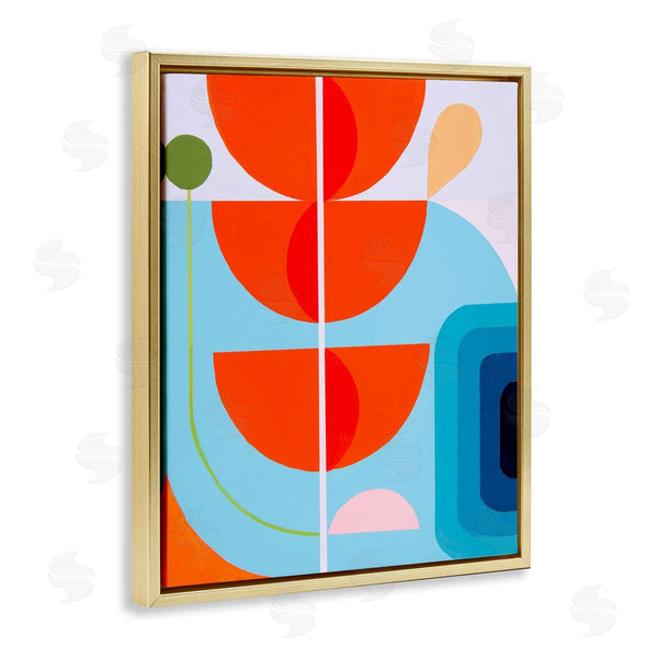 Stupell Industries Marion Griese | Red & Blue Modern Shapes