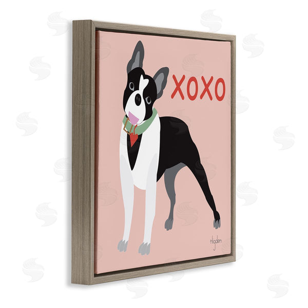 Stupell Industries Mark Higden | Boston Terrier Dog Hugs And Kisses