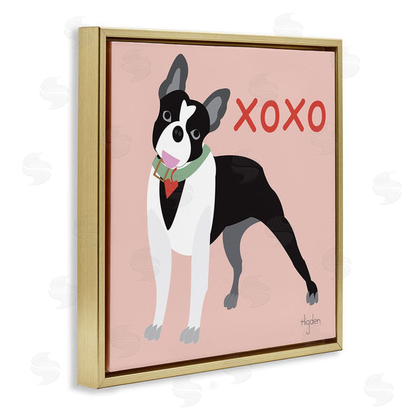 Stupell Industries Mark Higden | Boston Terrier Dog Hugs And Kisses