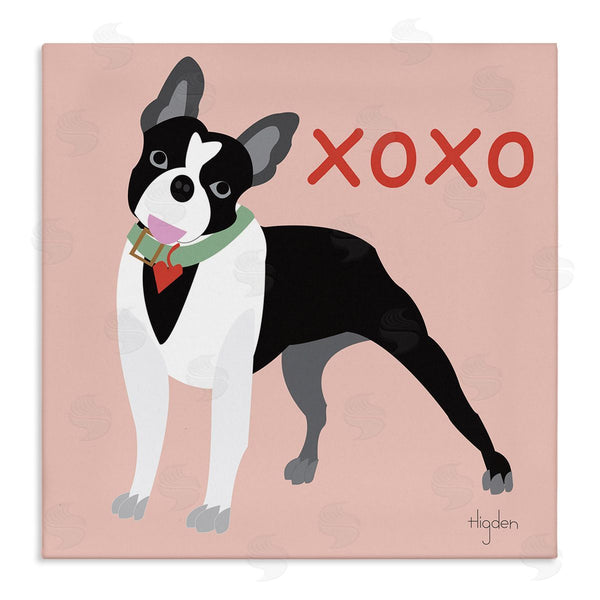 stupell industries Mark Higden | Boston Terrier Dog Hugs and Kisses