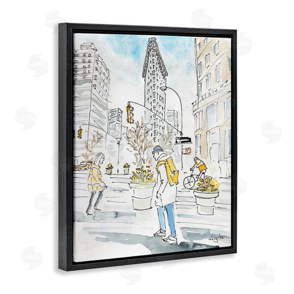 Stupell Industries Mark Higden | City People Walking Watercolor
