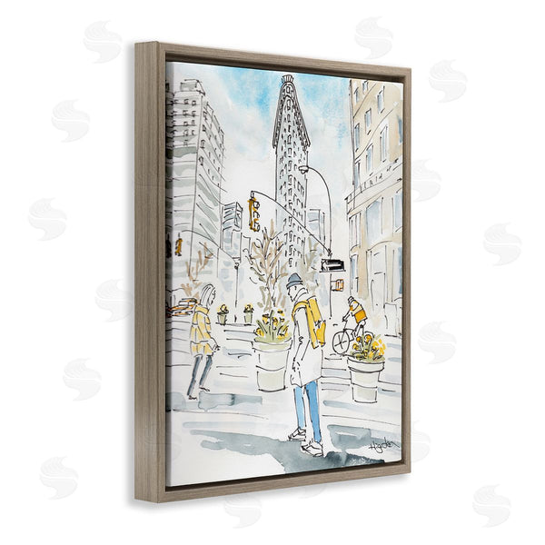 Stupell Industries Mark Higden | City People Walking Watercolor