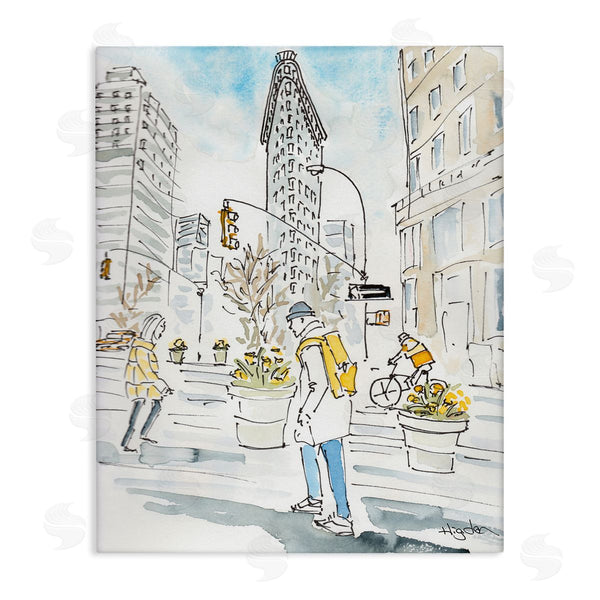 stupell industries Mark Higden | City People Walking Watercolor