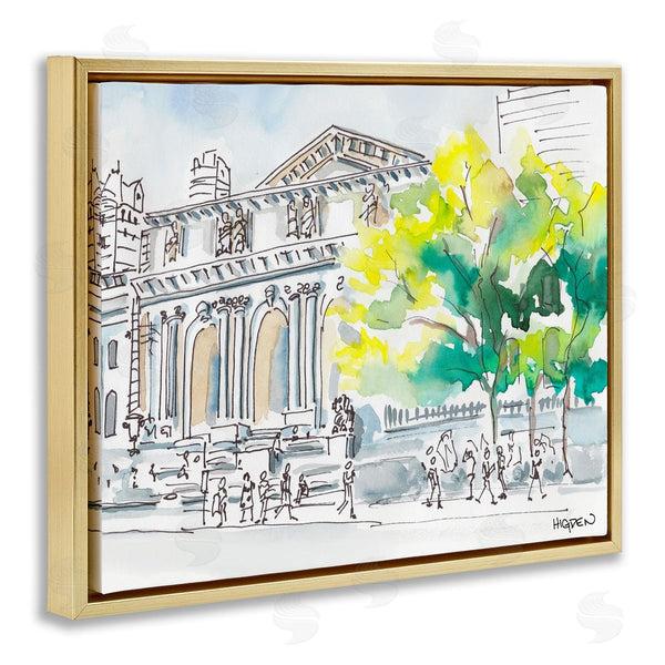 Stupell Industries Mark Higden | Classic City Architecture Watercolor Landscape