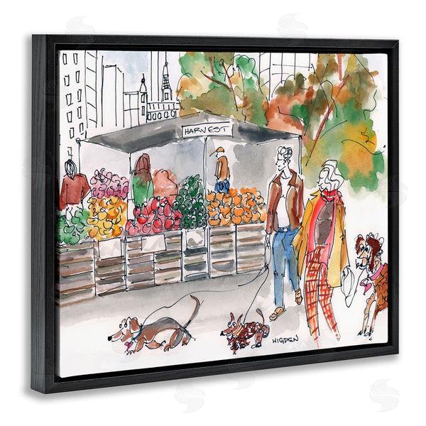 Stupell Industries Mark Higden | Farmers Market City Dog Walkers