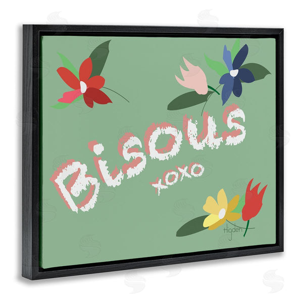 Stupell Industries Mark Higden | French Bisous Floral Kisses Design