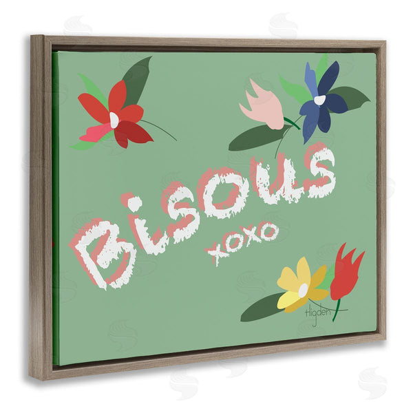 Stupell Industries Mark Higden | French Bisous Floral Kisses Design