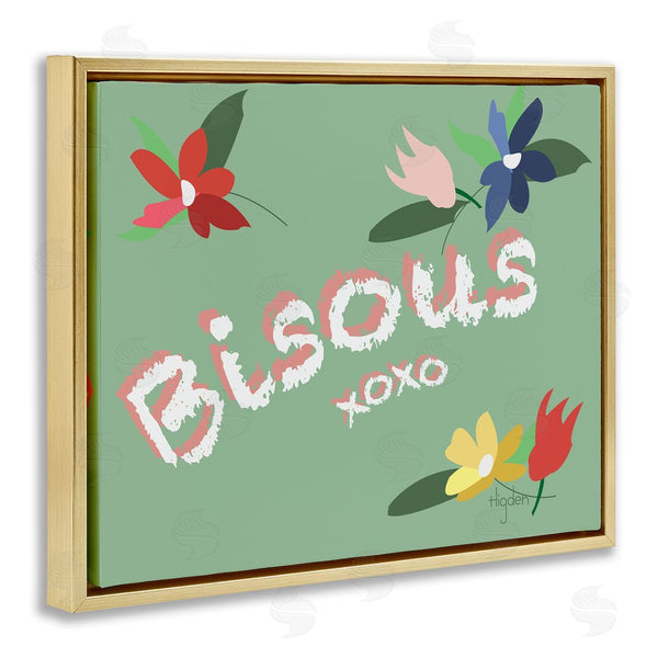 Stupell Industries Mark Higden | French Bisous Floral Kisses Design