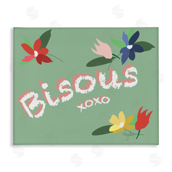 stupell industries Mark Higden | French Bisous Floral Kisses Design