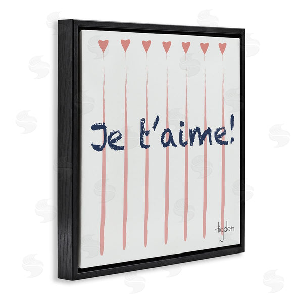 Stupell Industries Mark Higden | French Je T'aime Pink Hearts