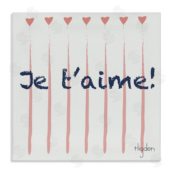 stupell industries Mark Higden | French Je T'aime Pink Hearts