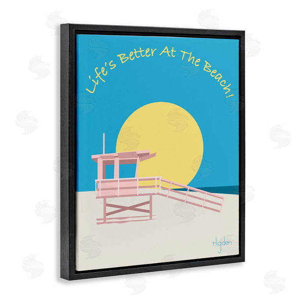 Stupell Industries Mark Higden | Life's Better At Beach Lifeguard Stand