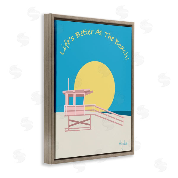 Stupell Industries Mark Higden | Life's Better At Beach Lifeguard Stand