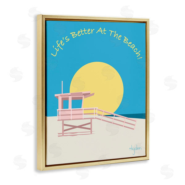 Stupell Industries Mark Higden | Life's Better At Beach Lifeguard Stand