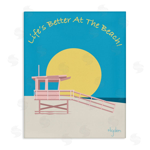 stupell industries Mark Higden | Life's Better at Beach Lifeguard Stand