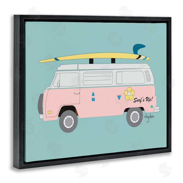 Stupell Industries Mark Higden | Pink Beach Cruiser Van Illustration