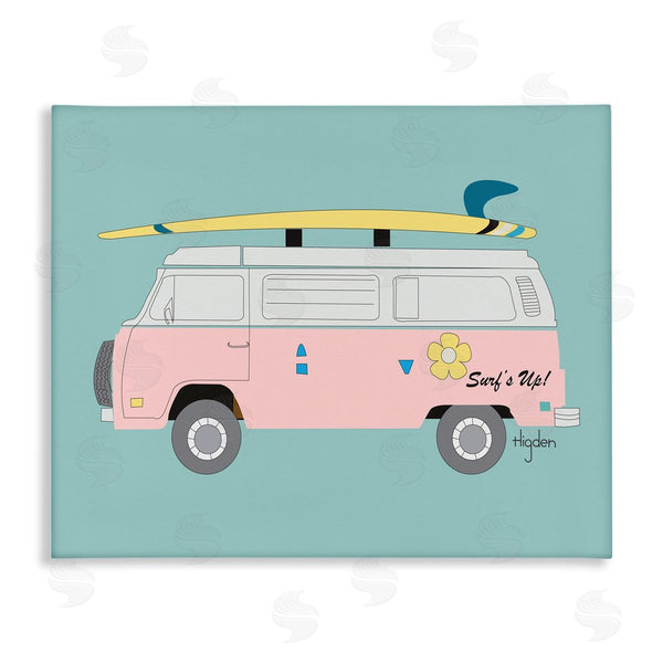 stupell industries Mark Higden | Pink Beach Cruiser Van Illustration