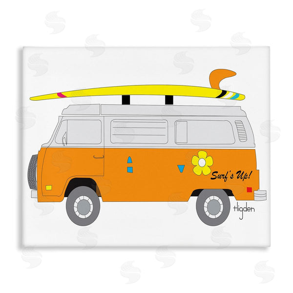 stupell industries Mark Higden | Retro Orange Beach Cruiser Surf