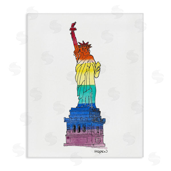 stupell industries Mark Higden | Statue Of Liberty Pride Rainbow Wall Art