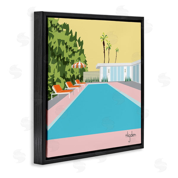 Stupell Industries Mark Higden | Tropical Poolside Yellow Palm Sky Wall Art