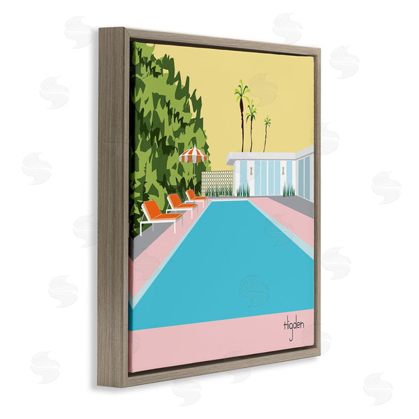 Stupell Industries Mark Higden | Tropical Poolside Yellow Palm Sky Wall Art