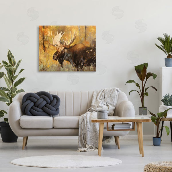 Stupell Industries Mark Kelso | Autumn Foliage Moose Portrait Wall Art