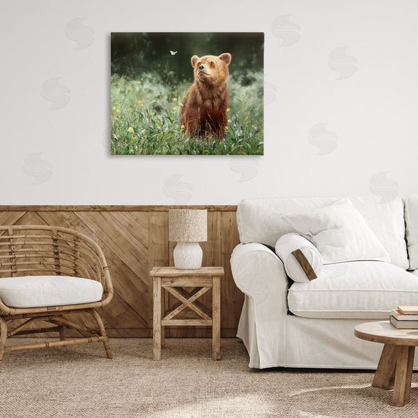 Stupell Industries Mark Kelso | Baby Bear & Butterfly Wall Art