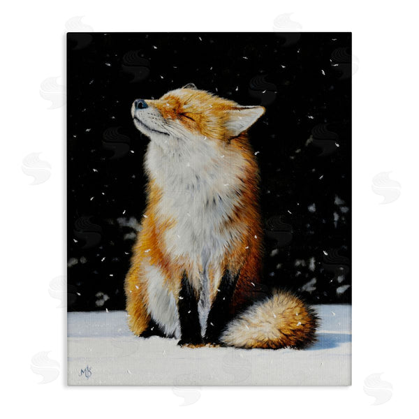 stupell industries Mark Kelso | Blissful Fox with Snowflakes Wall Art