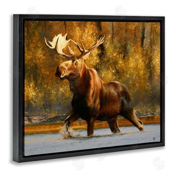 Stupell Industries Mark Kelso | Moose Stepping River Foliage Wall Art