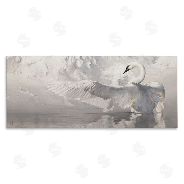 stupell industries Mark Kelso | Swan Wingspan on Pond Wall Art