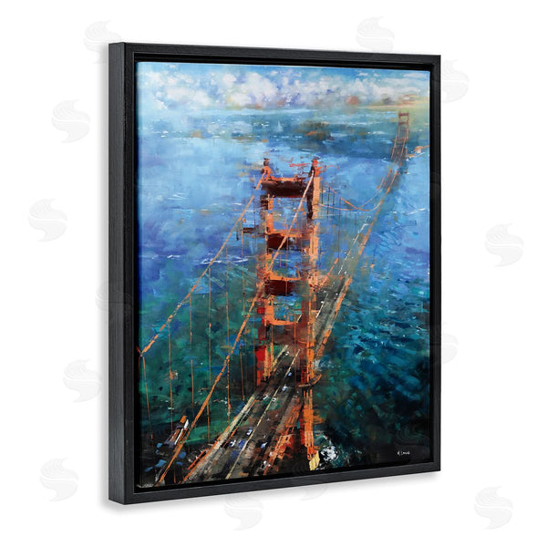 Stupell Industries Mark Lague | Golden Gate Bridge Contemporary Abstract Aerial View Wall Art
