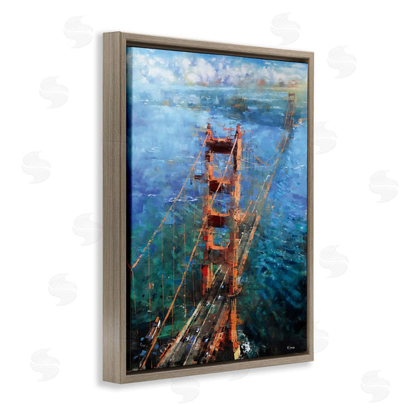 Stupell Industries Mark Lague | Golden Gate Bridge Contemporary Abstract Aerial View Wall Art