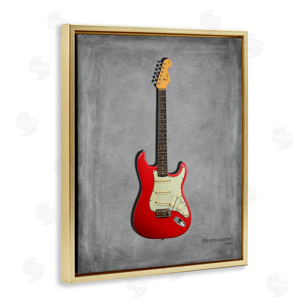 Stupell Industries Mark Rogan | Classic Red Guitar On Grey