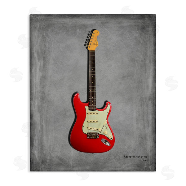 stupell industries Mark Rogan | Classic Red Guitar on Grey