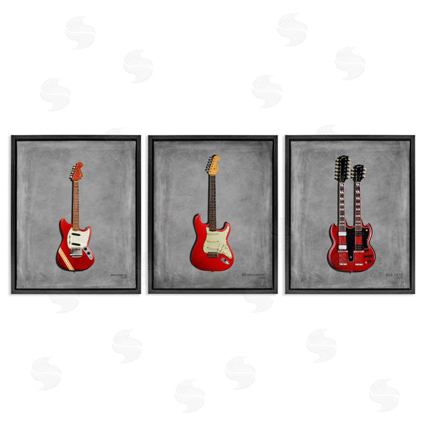 Stupell Industries Mark Rogan | Red Guitars Collection