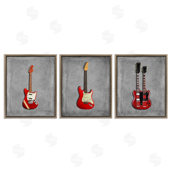 Stupell Industries Mark Rogan | Red Guitars Collection