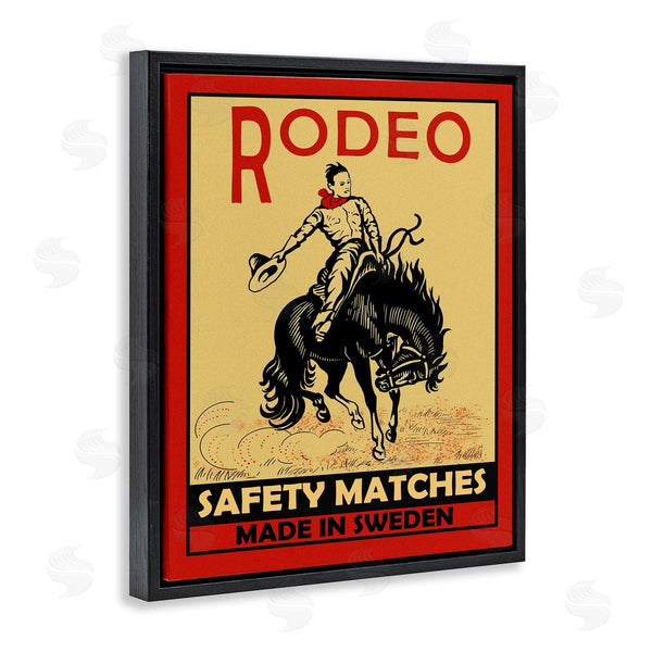 Stupell Industries Mark Rogan | Rodeo Safety Matches Cowboy Wall Art