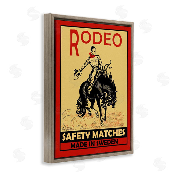 Stupell Industries Mark Rogan | Rodeo Safety Matches Cowboy Wall Art