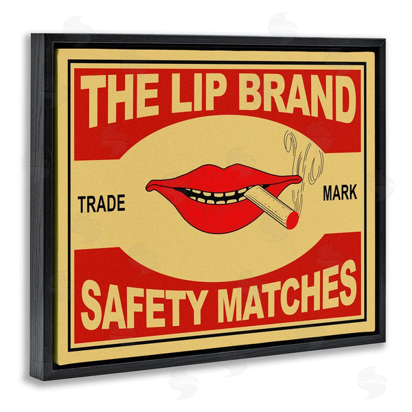 Stupell Industries Mark Rogan | The Lip Brand Safety Matches Sign Cigarette Wall Art
