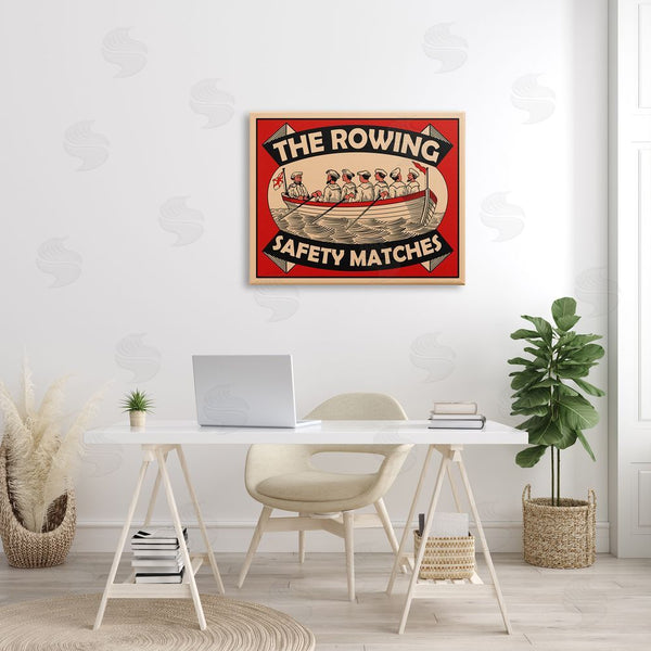 Stupell Industries Mark Rogan | The Rowing Team Safety Matches Vintage Nautical Sport Wall Art