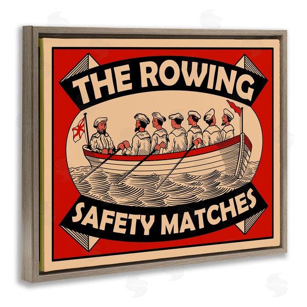 Stupell Industries Mark Rogan | The Rowing Team Safety Matches Vintage Nautical Sport Wall Art