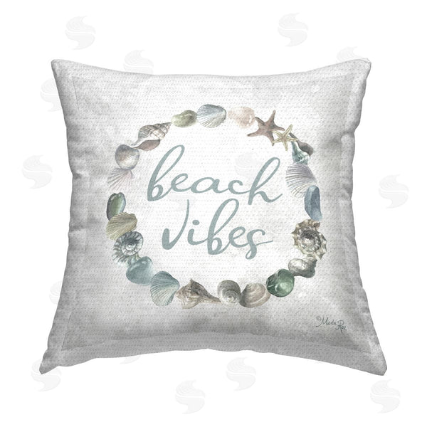 Stupell Industries Marla Rae | Beach Vibes Shell Wreath Printed Throw Pillow