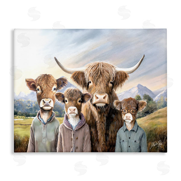 stupell industries Marla Rae | Cattle Family Portrait