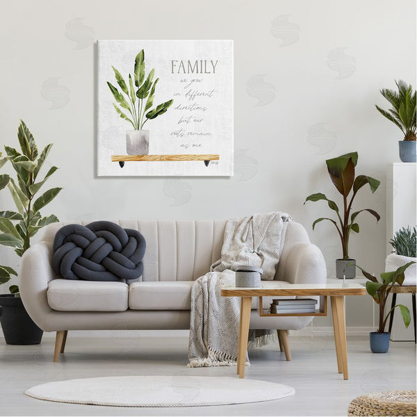 Stupell Industries Marla Rae | Family Grows Different But Roots Remain Quote Green Plant Wall Art