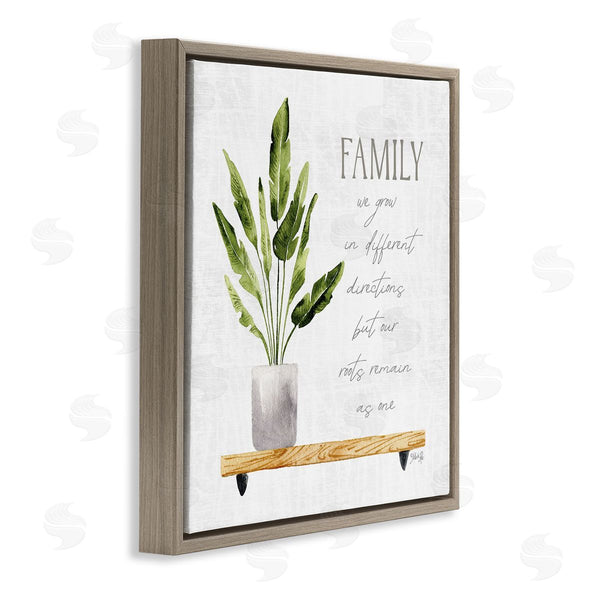Stupell Industries Marla Rae | Family Grows Different But Roots Remain Quote Green Plant Wall Art