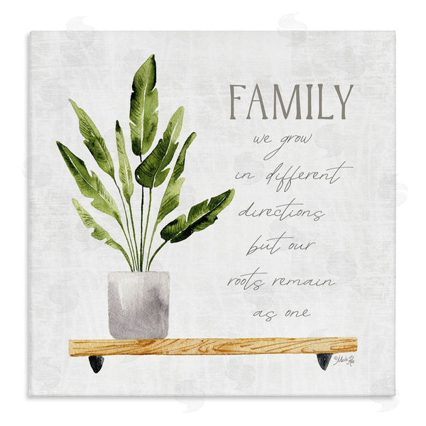 stupell industries Marla Rae | Family Grows Different But Roots Remain Quote Green Plant Wall Art