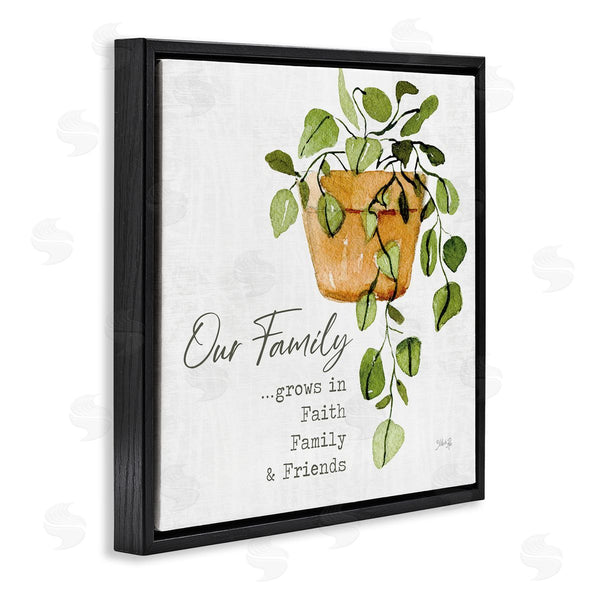 Stupell Industries Marla Rae | Grows In Faith Family & Friends Inspirational Quote Green Plant Wall Art