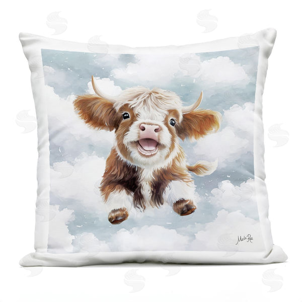 Stupell Industries Marla Rae | Happy Cow Calf In Clouds Printed Throw Pillow