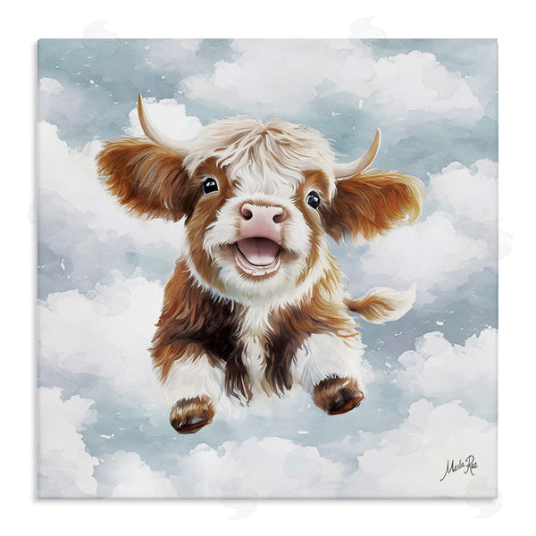 stupell industries Marla Rae | Happy Cow Calf in Clouds