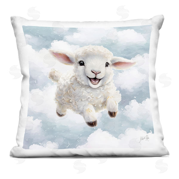 stupell industries Marla Rae | Happy Lamb in Clouds Printed Throw Pillow